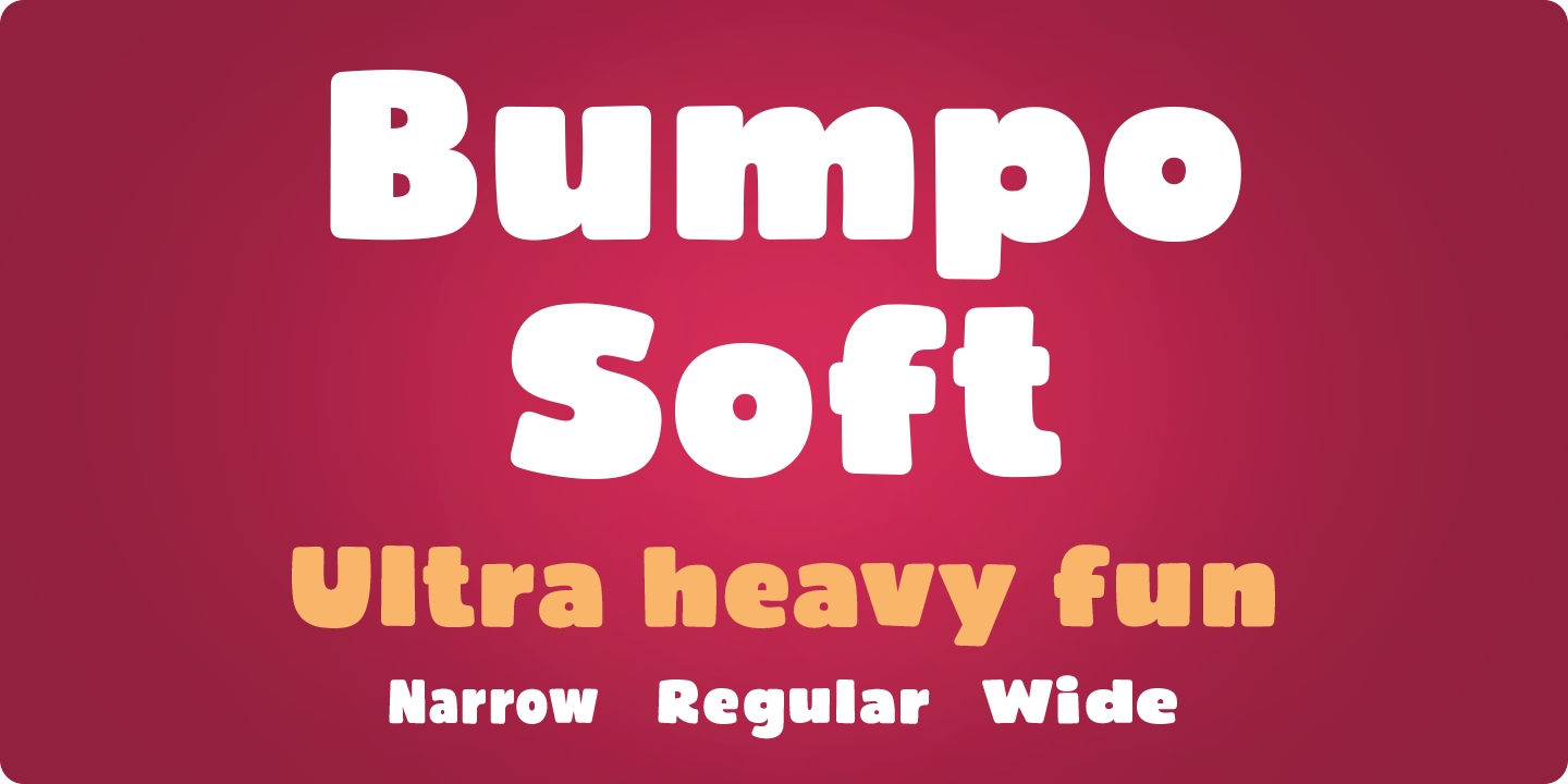 Ejemplo de fuente Bumpo Soft #1